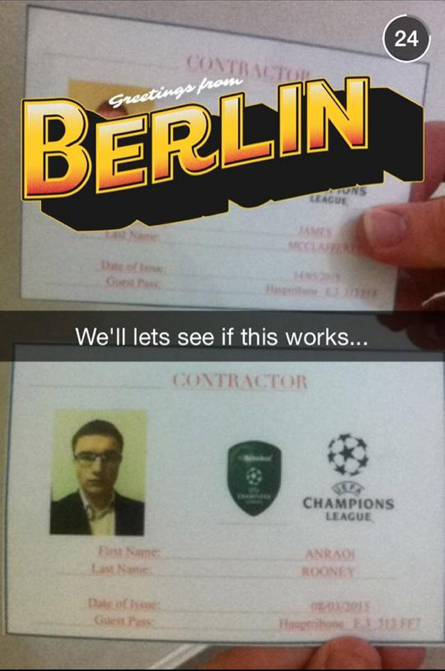 Anraoi's fake contractor pass