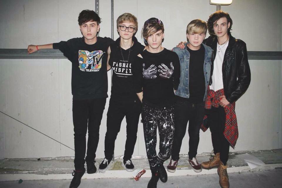 James, centre, with his bandmates