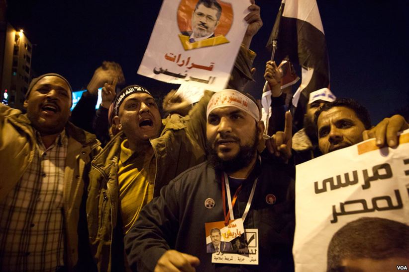 Supporters of the Muslim Brotherhood protesting in Egypt