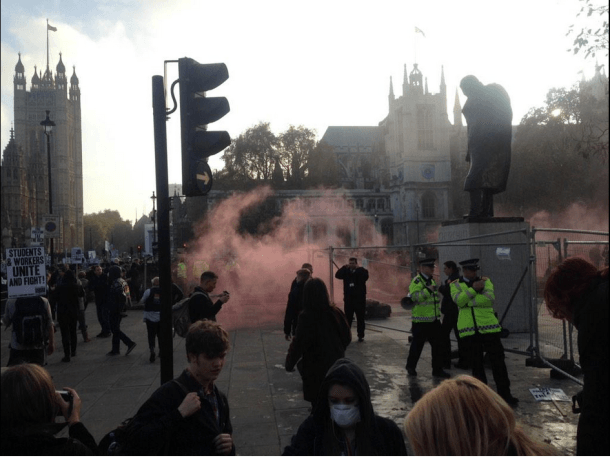 Students protest at the Free Education demo last year