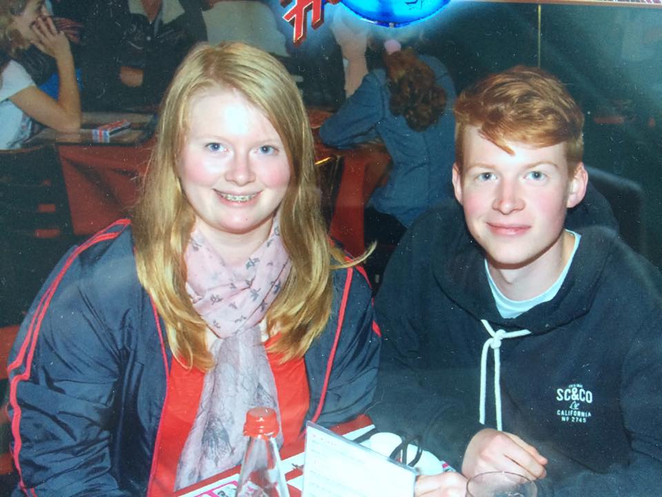 Jamie Hodgskin and his younger sister
