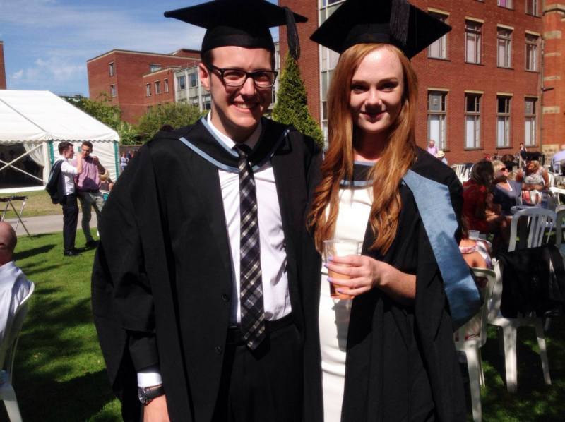 The couple at their graduation