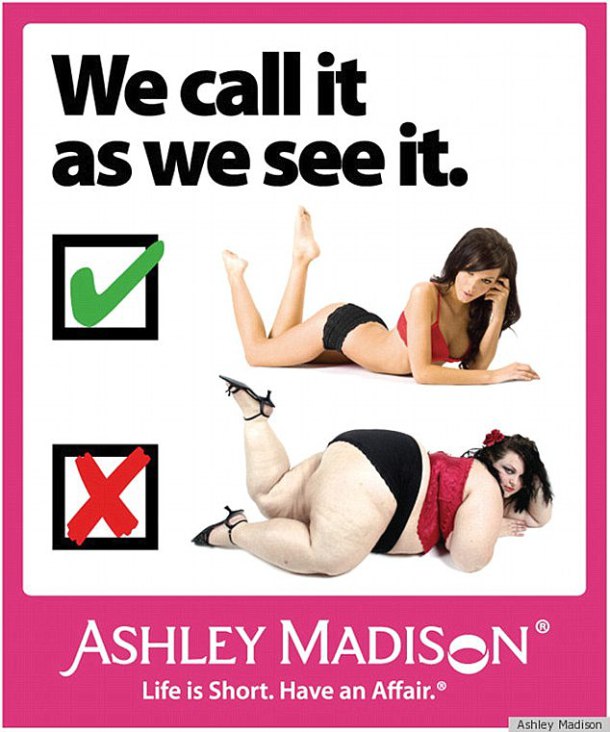 An advert from Ashley Madison who promise to keep your secret safe