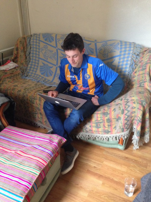 Jack in his favourite Shrewsbury kit