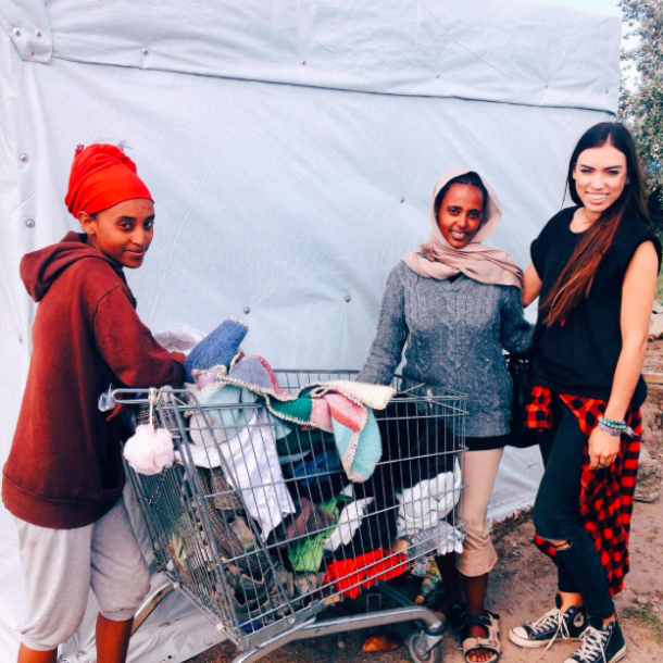 Jasmin O'Hara visited the Calais camps to donate supplies