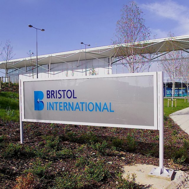 GV of Bristol airport. (file photo). See SWNS story SWDRUNK; A lecturer at a top university has quit in disgrace after slapping a policewoman in the face as she was kicked off a plane for being drunk. Mum-of-three Leah Wild, 44, who taught sociology at the University of Bath, started downing duty free Jack Daniels and brandy when her holiday flight was delayed. The Ryanair plane, carrying 184 passengers to Faro in Portugal, was stuck on the tarmac at Bristol for three hours because of a strike by French air traffic controllers. A court heard that Wild and friend Reuben Crowe, 23, became "clearly drunk" and were talking loudly and listening to loud music.
