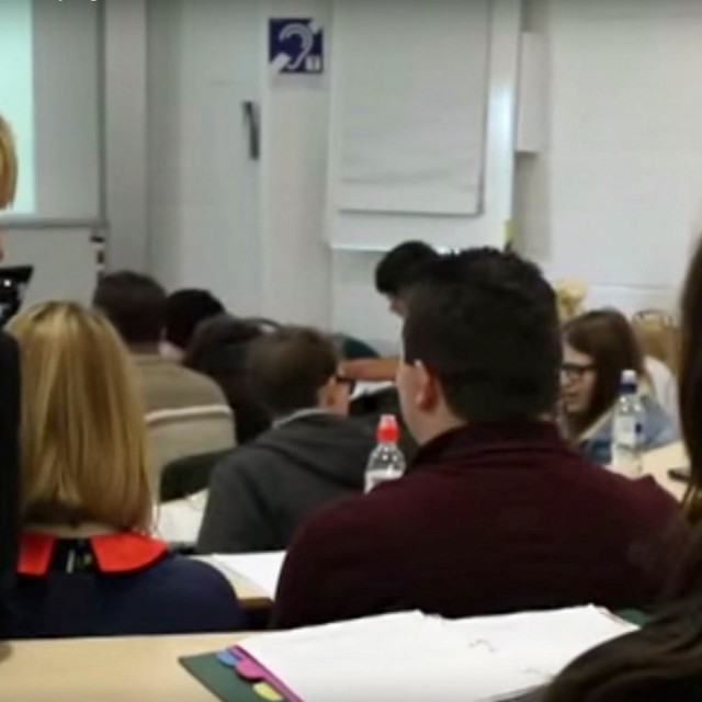 University of Bath lecturer Leah Wild as seen in a promotional video. See SWNS story SWDRUNK; A lecturer at a top university has quit in disgrace after slapping a policewoman in the face as she was kicked off a plane for being drunk. Mum-of-three Leah Wild, 44, who taught sociology at the University of Bath, started downing duty free Jack Daniels and brandy when her holiday flight was delayed. The Ryanair plane, carrying 184 passengers to Faro in Portugal, was stuck on the tarmac at Bristol for three hours because of a strike by French air traffic controllers. A court heard that Wild and friend Reuben Crowe, 23, became "clearly drunk" and were talking loudly and listening to loud music.
