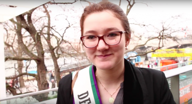 Laura at the International Women's Day walk in London last year