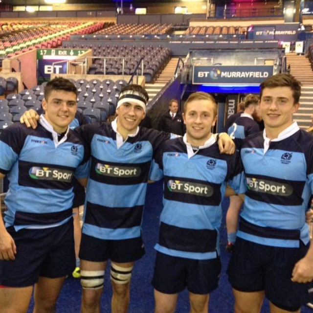 Max (left) with Glasgow Hawks