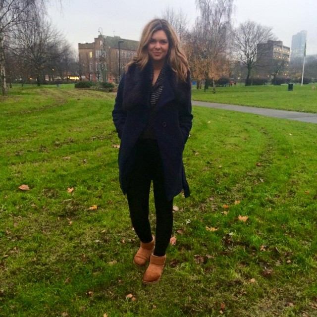 A fur coat adds instant glam