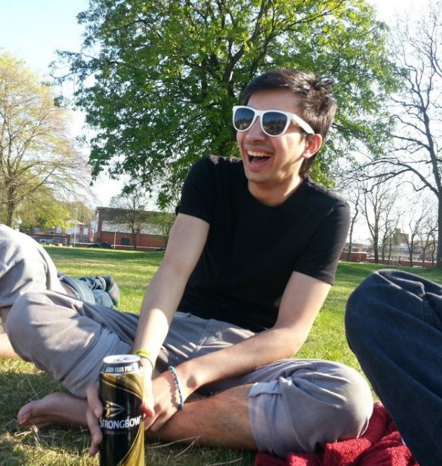 Someone wears their sunglasses at night