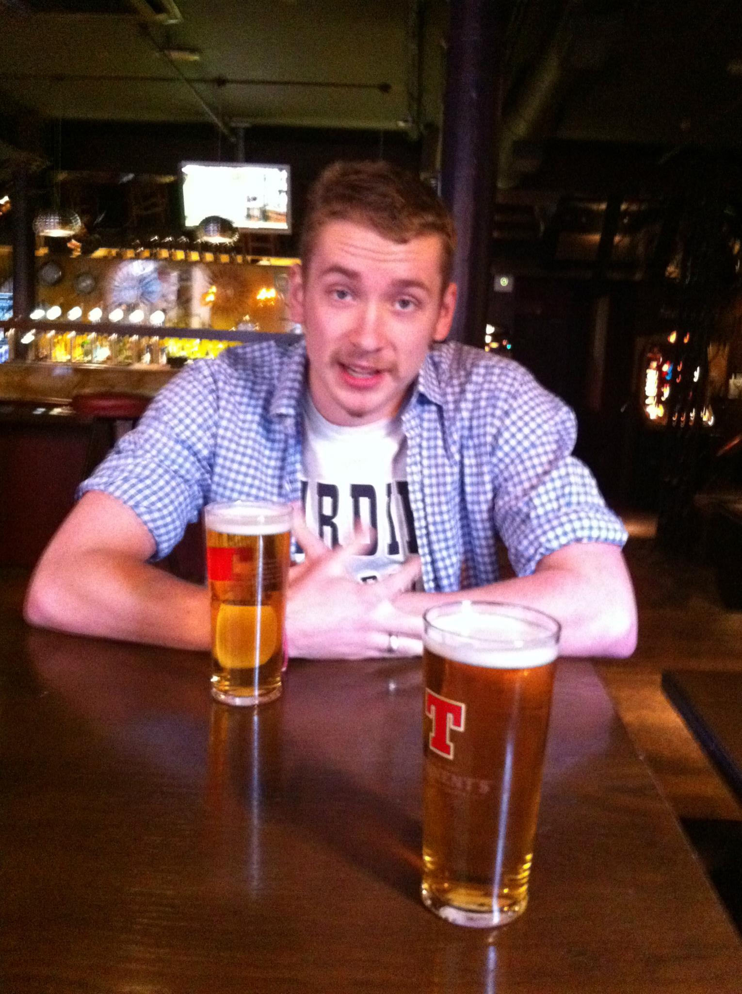 A man in a pub