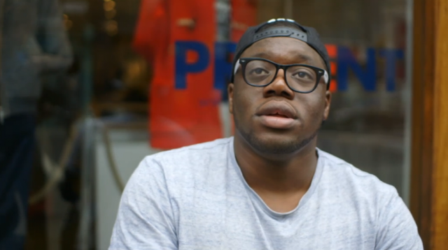 Elijah buying clothes for the homeless in Shoreditch