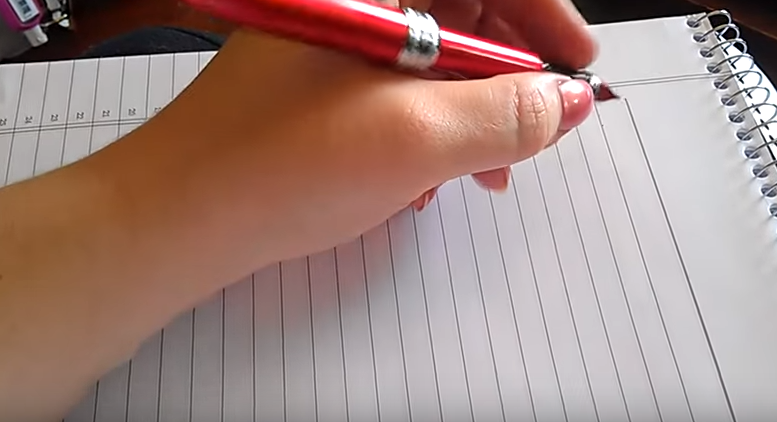Wouldn't recommend using an ink pen with your left hand
