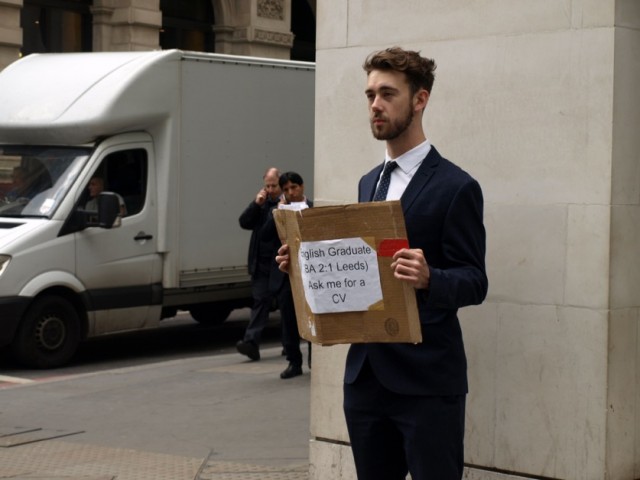 It makes a change from the 'desperate graduates hunting for jobs' story