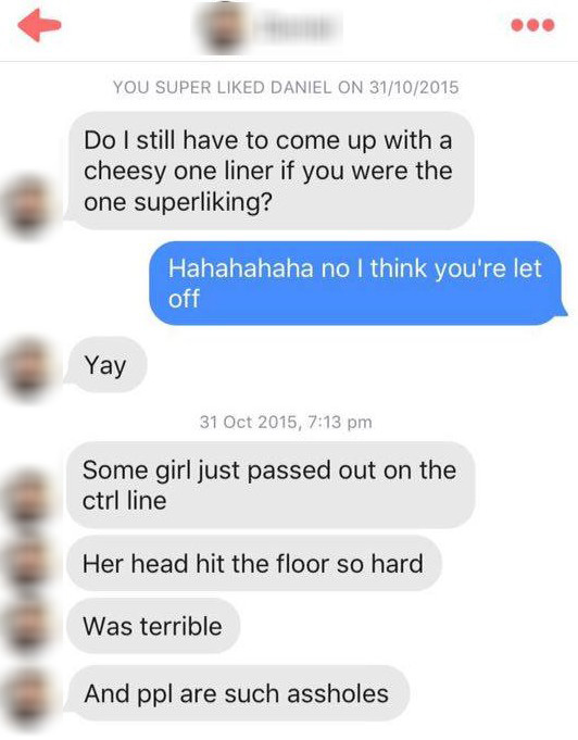 The super-like was an accident