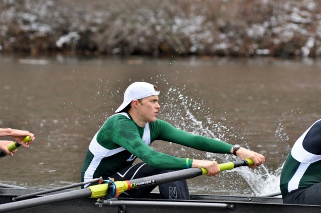 Austin rowing at college
