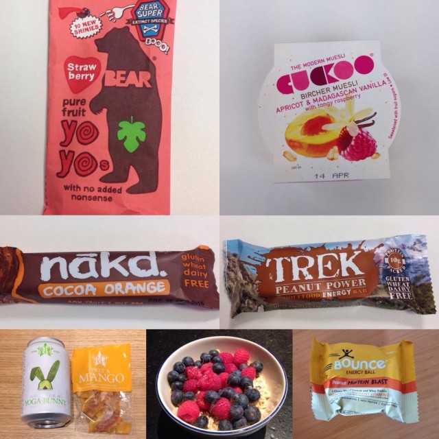Just some of the sugar-free snacks that have hauled me through the last few weeks.