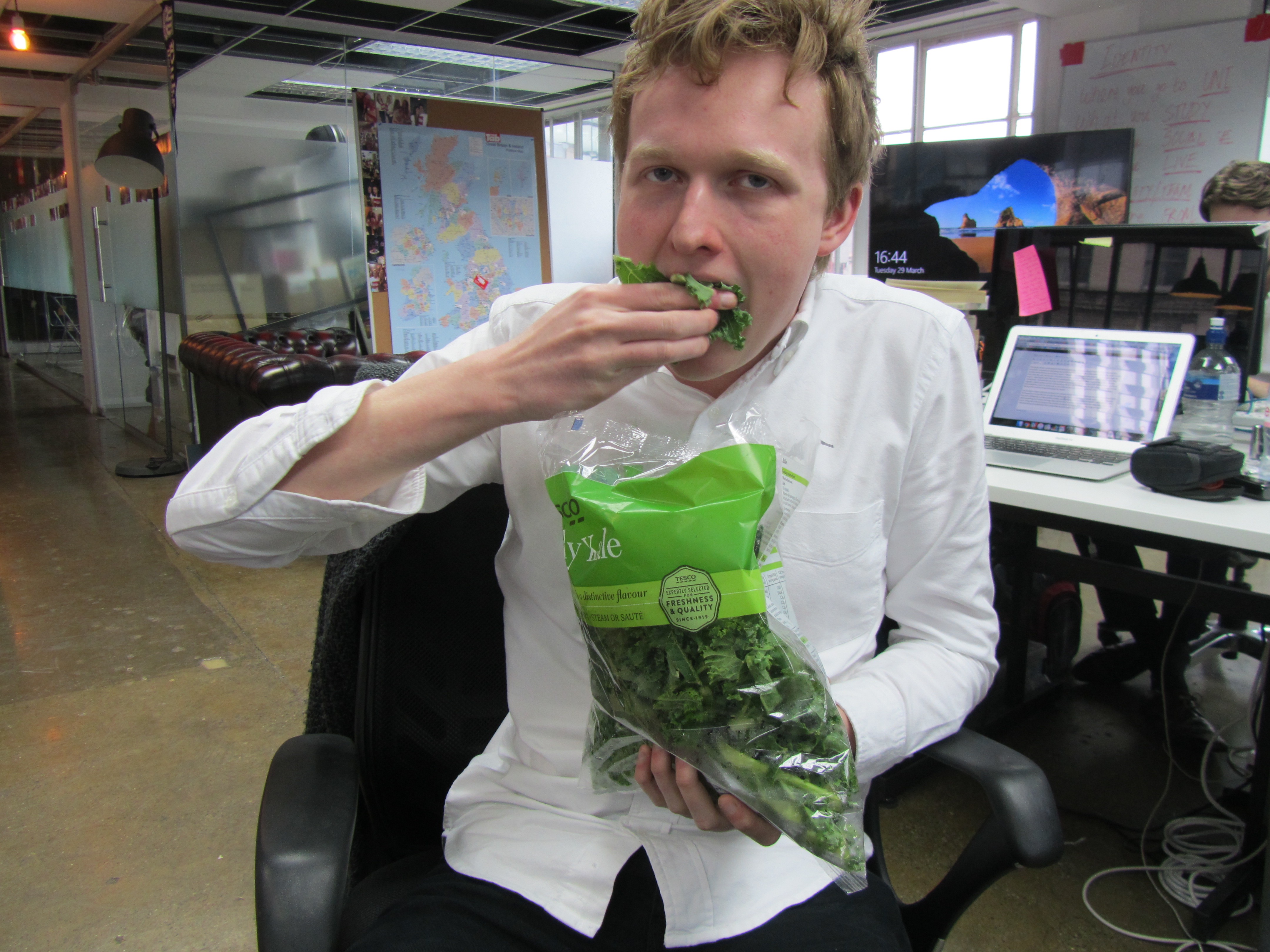 Eating some kale