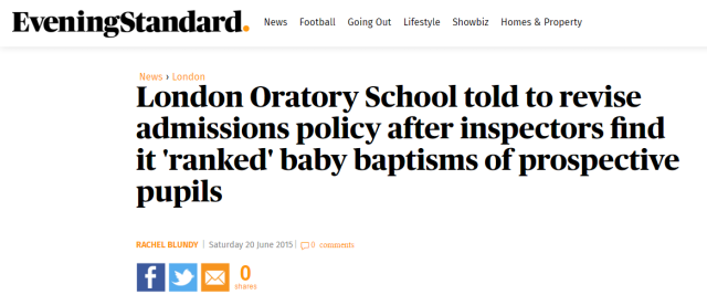 The school refused to adhere to the demands (source: the evening standard)