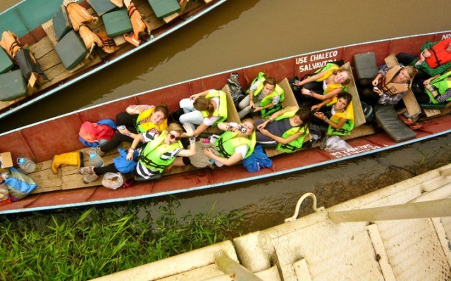 Just us chilling in our boat in Ecuador x
