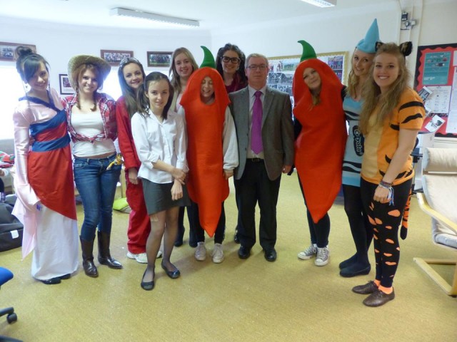 an array of costumes from English Lit