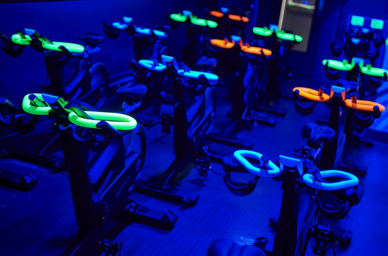 black light spin class