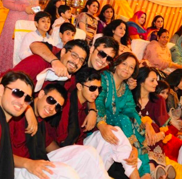 The author at a family gathering