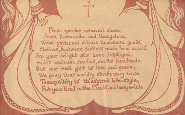 Poem on the 'Head in the Clouds' bag