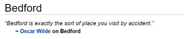 Oscar Wilde on Bedford
