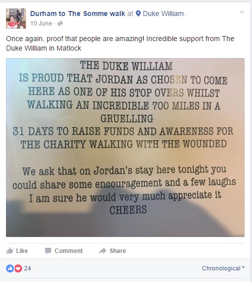 Support from locals